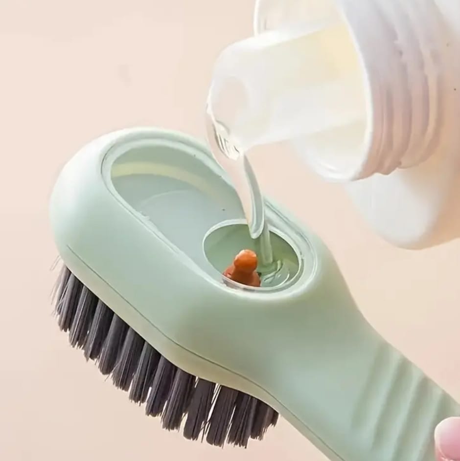 All-Purpose Shoe Cleaning Brush with Built-In Liquid Dispenser – Laundry & Sneaker Care Tool