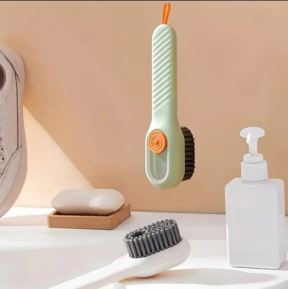 All-Purpose Shoe Cleaning Brush with Built-In Liquid Dispenser – Laundry & Sneaker Care Tool