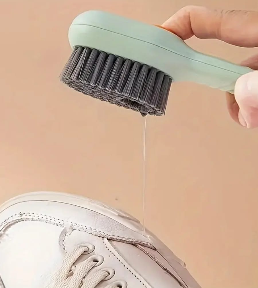 All-Purpose Shoe Cleaning Brush with Built-In Liquid Dispenser – Laundry & Sneaker Care Tool