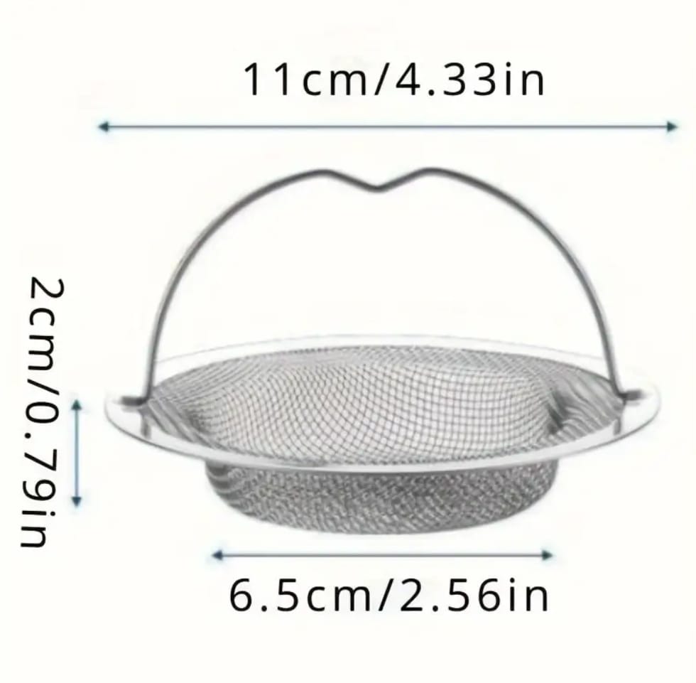 Stainless Steel Drain Strainer – Sink, Bathtub & Shower Hair Catcher & Food Filter Plug