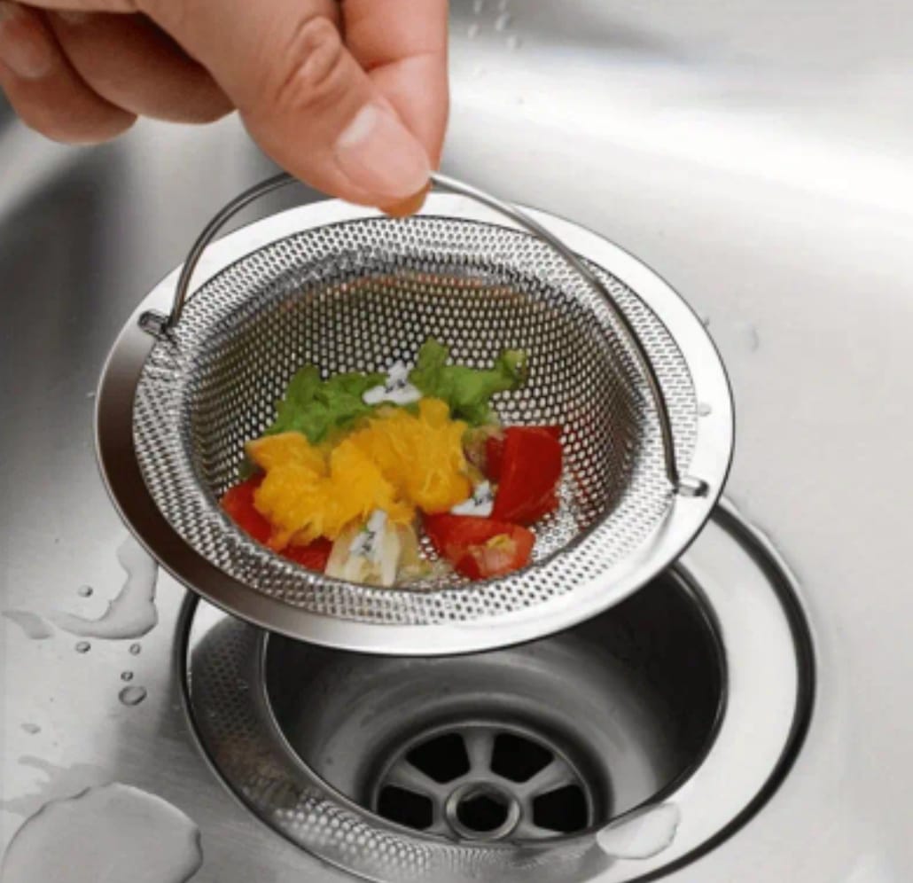Stainless Steel Drain Strainer – Sink, Bathtub & Shower Hair Catcher & Food Filter Plug
