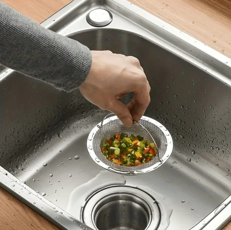 Stainless Steel Drain Strainer – Sink, Bathtub & Shower Hair Catcher & Food Filter Plug