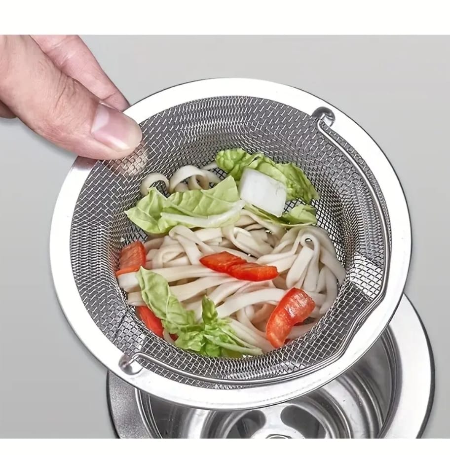 Stainless Steel Drain Strainer – Sink, Bathtub & Shower Hair Catcher & Food Filter Plug