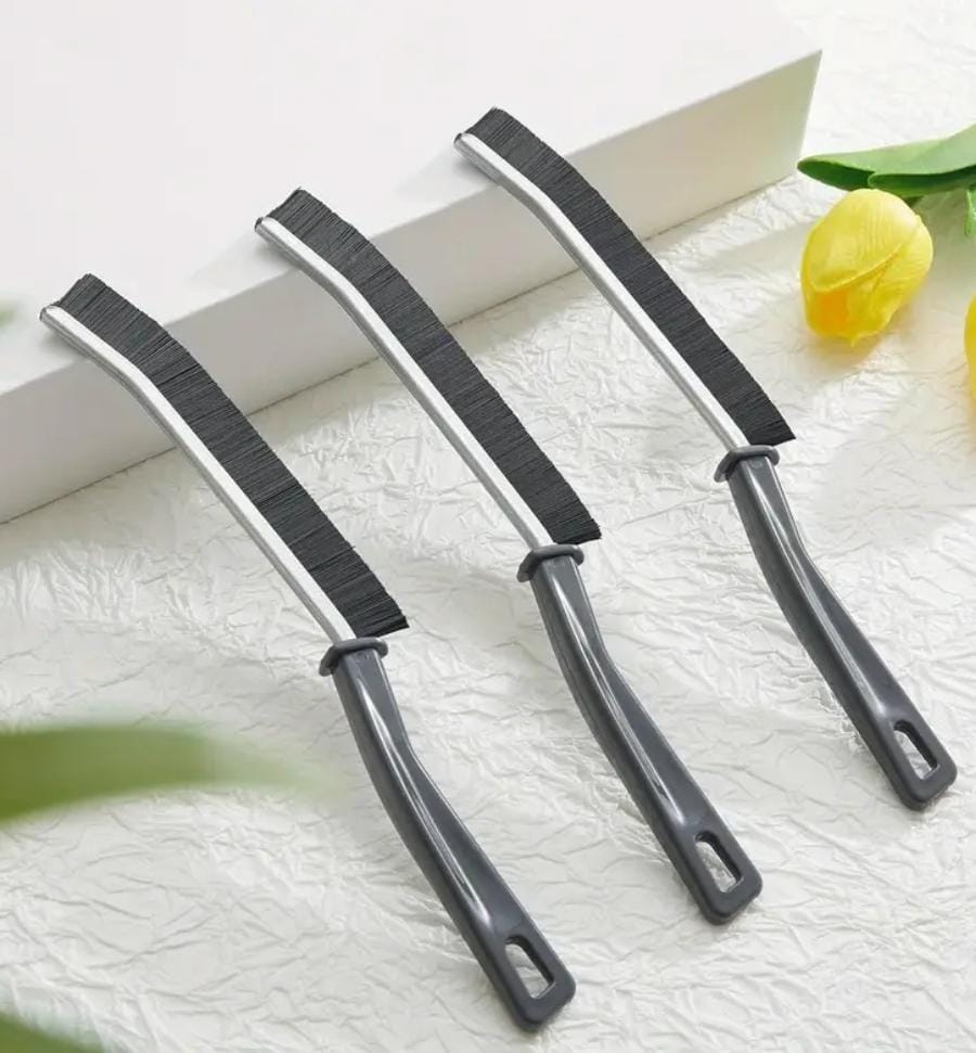 3-Piece Hard Bristle Crevice Cleaning Brush Set – Multifunctional Gap Cleaners for Home & Kitchen