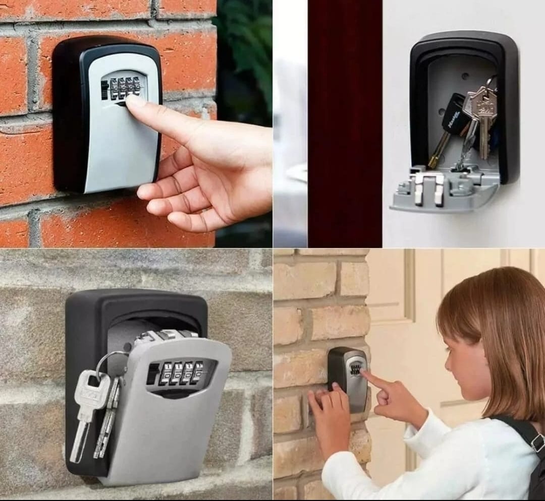 Outdoor Key Safe Box 4 Digit Wall Mounted High Security Code Lock-Storage Set UK