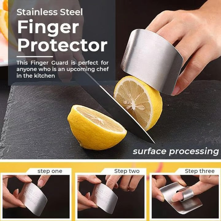 Stainless Steel Finger Guard for Cutting – Kitchen Safety Tool for Slicing & Chopping