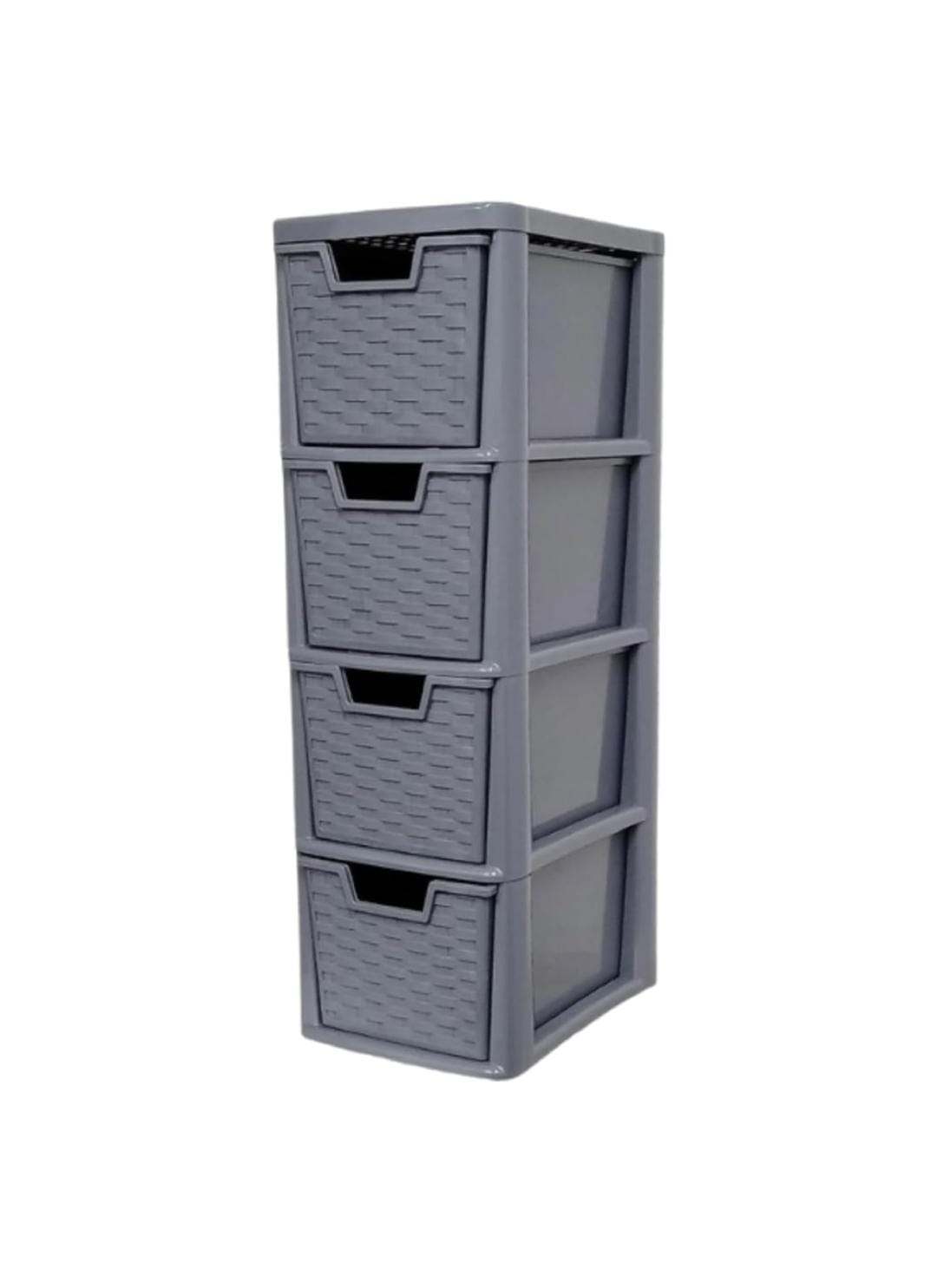 4-Drawer Plastic Storage Organizer – A5 Desktop Tower Unit Grey Colour