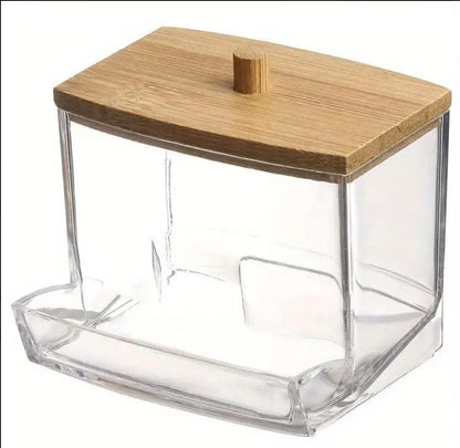Cotton Bud Holder Storage Organiser Cotton Swab Dispenser Container with Lid