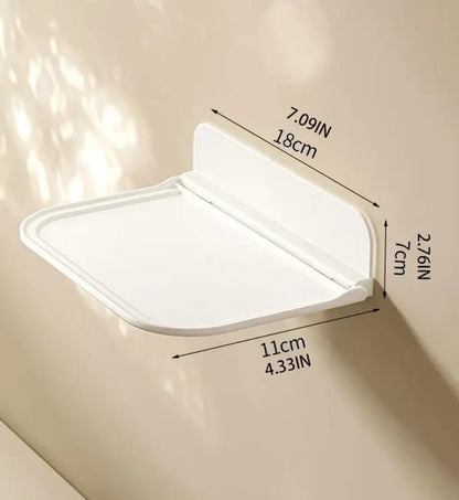 Foldable Wall Shelf – Wall Mounted Plastic Storage Rack for Towels, Clothes &amp; Accessories