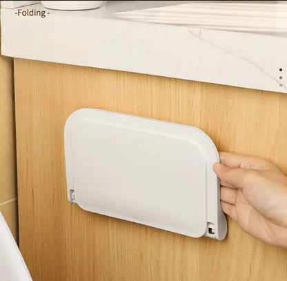 Foldable Wall Shelf – Wall Mounted Plastic Storage Rack for Towels, Clothes &amp; Accessories