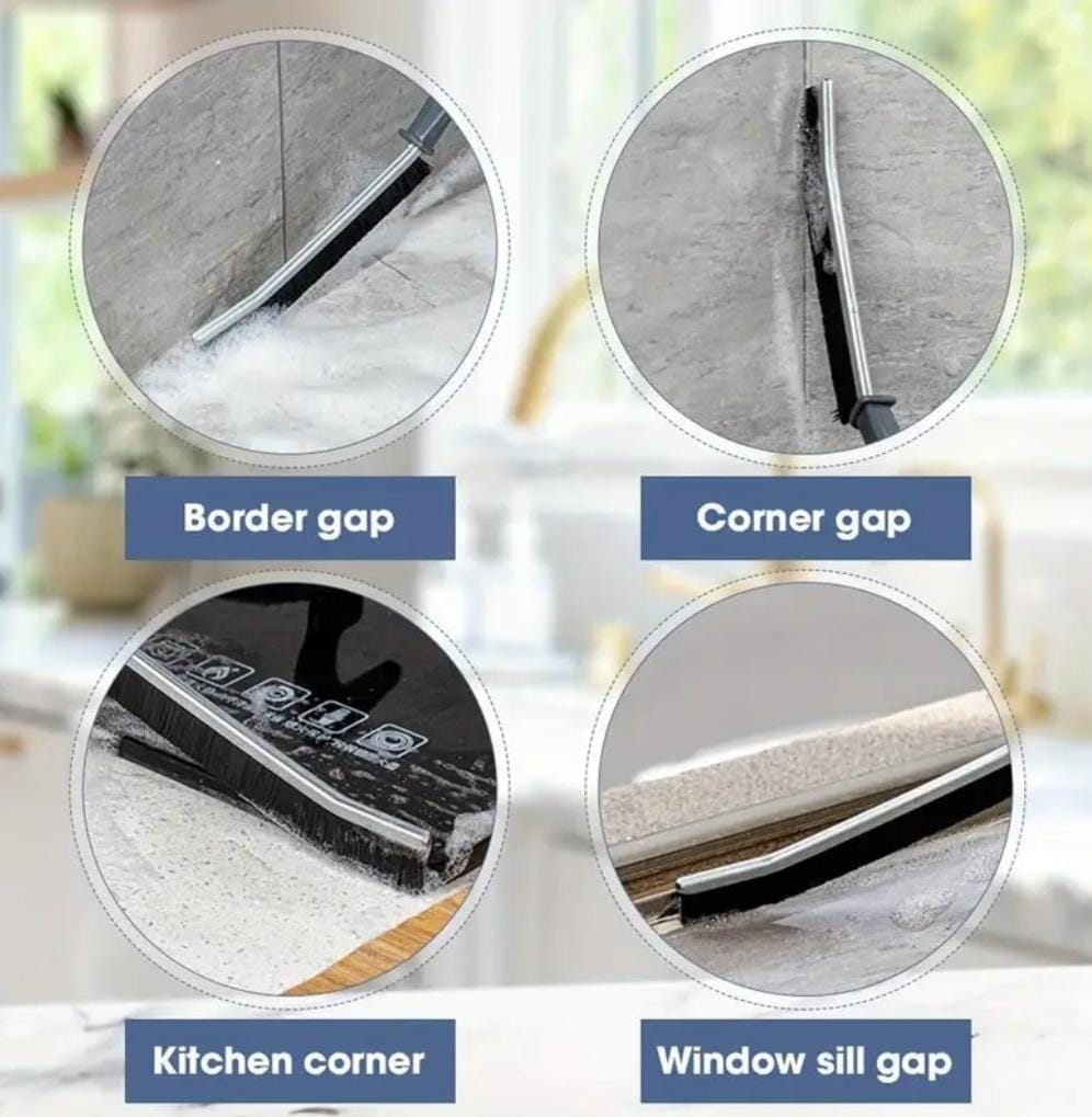 3-Piece Hard Bristle Crevice Cleaning Brush Set – Multifunctional Gap Cleaners for Home &amp; Kitchen