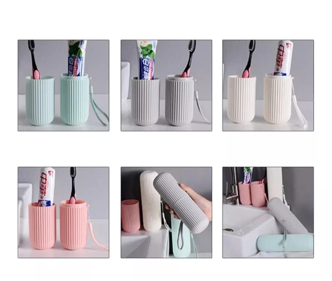 Portable Toothbrush &amp; Toothpaste Holder Case | Travel &amp; Camping Storage Box | Compact &amp; Durable