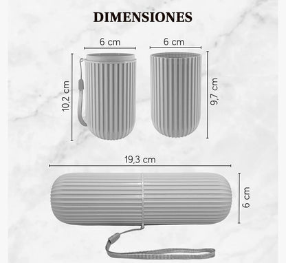 Portable Toothbrush &amp; Toothpaste Holder Case | Travel &amp; Camping Storage Box | Compact &amp; Durable