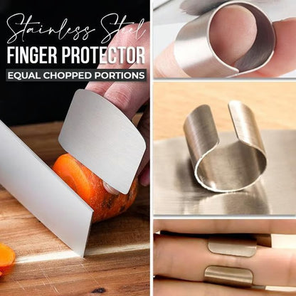 Stainless Steel Finger Guard for Cutting – Kitchen Safety Tool for Slicing &amp; Chopping