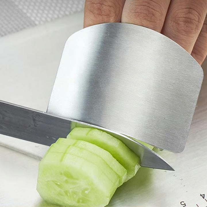 Stainless Steel Finger Guard for Cutting – Kitchen Safety Tool for Slicing &amp; Chopping