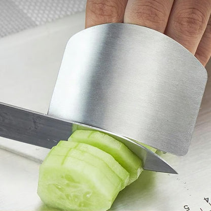 Stainless Steel Finger Guard for Cutting – Kitchen Safety Tool for Slicing &amp; Chopping