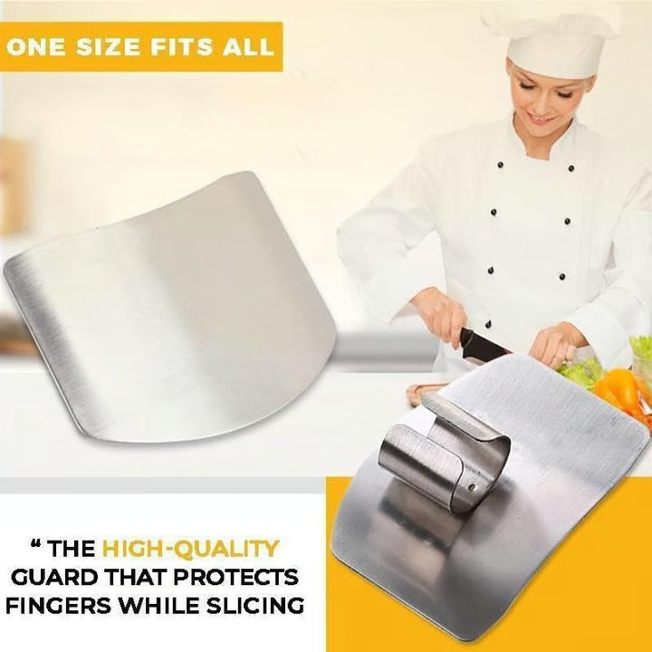 Stainless Steel Finger Guard for Cutting – Kitchen Safety Tool for Slicing &amp; Chopping
