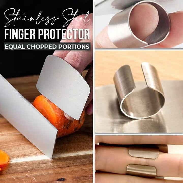 Stainless Steel Finger Guard for Cutting – Kitchen Safety Tool for Slicing &amp; Chopping